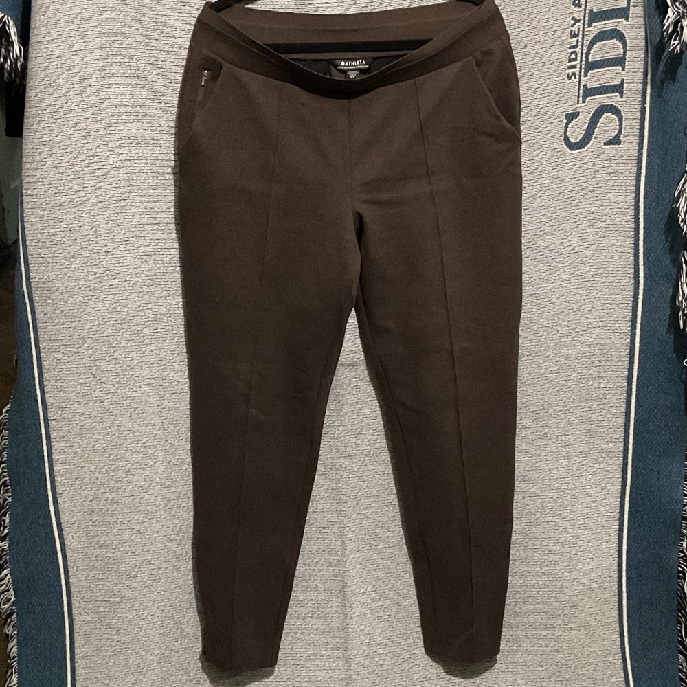 Athleta Chocolate Brown Straight Leg Pants